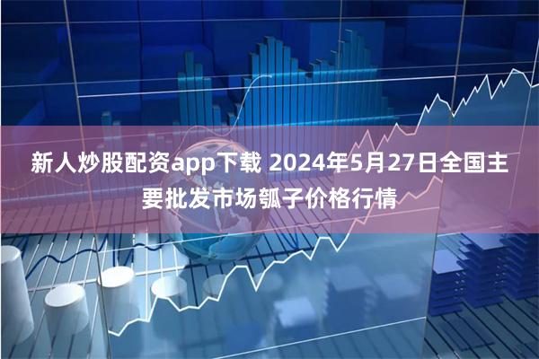 新人炒股配资app下载 2024年5月27日全国主要批发市场瓠子价格行情